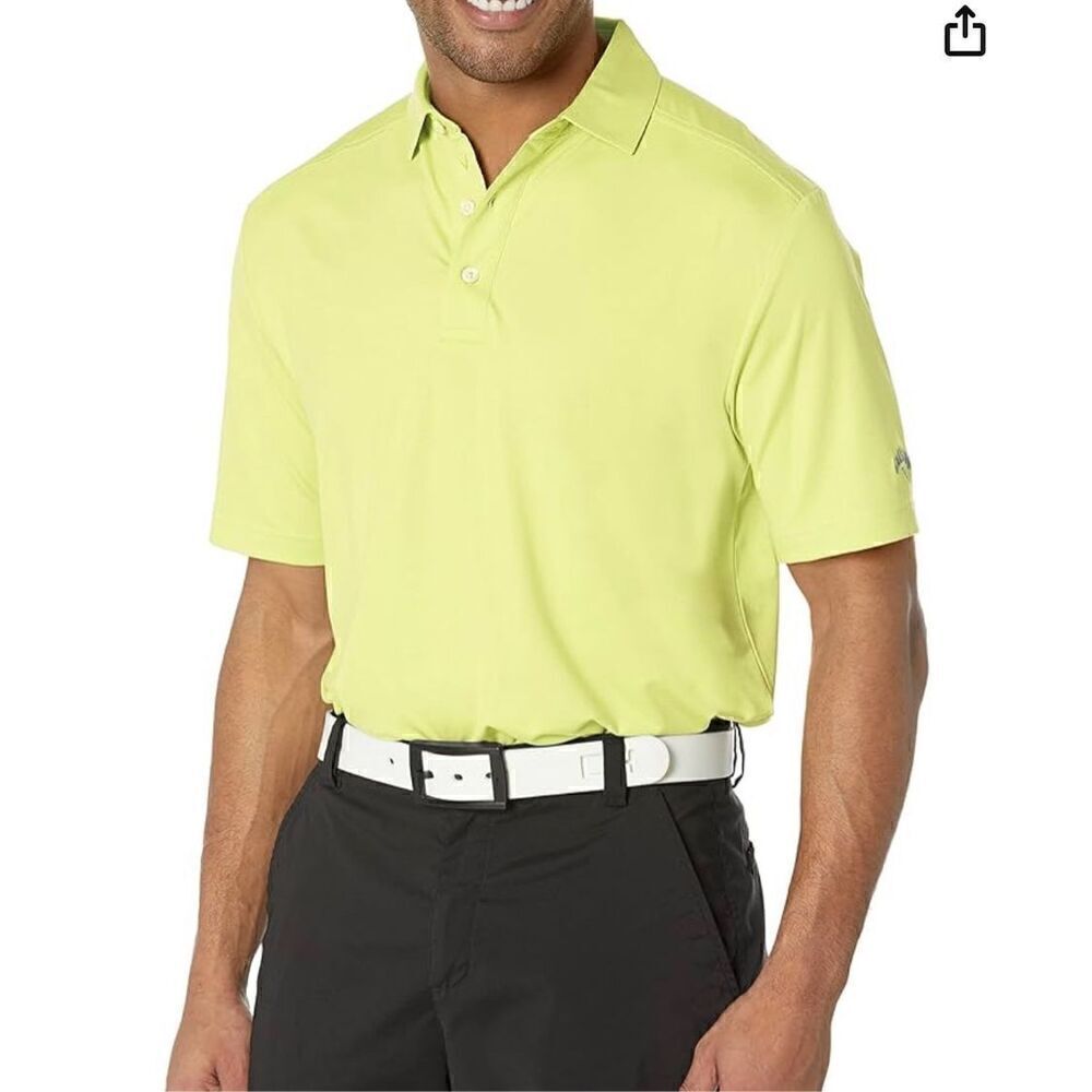 Callaway Men's Micro Hex Golf Performance Polo Shirt with Sun Protection